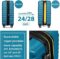 LARVENDER Luggage 5 Piece Sets, Expandable Luggage Sets Clearance, Suitcases with Spinner Wheels, Hard Shell Luggage Carry on Suitcase Set with TSA Lock Aqua Blue
