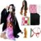 Anime Cosplay Costume Outfit Dress Suit Full Set with Hairwear and Mouthpiece two style Women