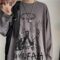 Goth Shirt for Women Kawaii Shirts Harajuku Fashion Gothic Clothes Y2K Grunge Tops for Teen Girls Anime Long Sleeve