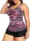 Yonique Women Plus Size Tankini with Shorts Two Piece Bathing Suits Athletic Swimsuits Tummy Control Swimwear
