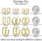 925 Sterling Silver Post 14K Real Gold Plated Chunky Hoop Earrings Set for Women, Hypoallergenic Thick Lightweight Hoop Earrings for Women 20/25/30/40/50/60mm Gold Jewelry Gifts