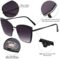 SOJOS Cateye Sunglasses for Women Fashion Mirrored Lens Metal Frame SJ1086