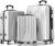 Strenforce Luggage Sets 3-Peice (20/24/28-Inch) Durable Wheels and TSA Lock Travel Suitcase Set, silver