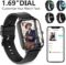 Choiknbo Smart Watch, Fitness Tracker SmartWatch for Android/iOS Phones, 1.69″ Full Touch Screen with Heart Rate Sleep, Step Counter, IP68 Waterproof Smart Watches for Man/Women
