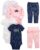 Simple Joys by Carter’s Baby Girls’ 6-Piece Bodysuits (Short and Long Sleeve) and Pants Set