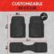 Motor Trend FlexTough Floor Mats for Cars, Black Deep Dish All-Weather Car Mats, Waterproof Trim-To Fit Automotive Floor Mats for Cars Trucks SUV, Universal Floor Liner Car Accessories