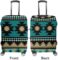 WOEZKEX Tribal Navajo Aztec Geometric Ethnic Pattern Luggage Cover Washable Travel Gear Cover 18/24/28/32 Inch Suitcase Protective Cover