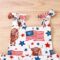 Zoiuytrg Toddler Baby Girl 4th of July Romper Outfit Cow American Flag Print Sleeveless Jumpsuit Bodysuit Summer Clothes