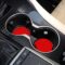Red SINGARO Car Cup Coaster, Set of 4 Universal Non-Slip Cup Holders with Ornamental Embedded Design, Enhance Car Interior Aesthetics