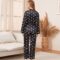 Casual 2PCS Sleepwear Women Rayon Pajamas Set Intimate Silky Shirt&Pants Sleep Suit