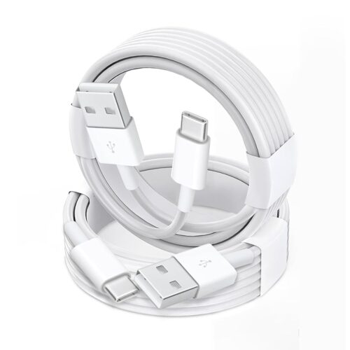 5Ft 2-Pack USB-A to USB-C Car Carplay Cable for iPhone 16/16 Plus/16 Pro/16 Pro Max, iPhone 15/15 Plus/15 Pro/15 Pro Max Carplay USB C Cord, iPad usb C Cable 10th, iPad Air Charger Cable Cord (White)