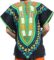 RaanPahMuang Branded Childrens African Dashiki Short Sleeve Shirt in Black Tones
