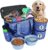 Top Dog Pet Gear Blue Dog Travel Bag for Supplies – Includes Travel Bag, Travel Dog Bowls, Food Storage – Airline Approved Dog Bags for Traveling – Dog Travel Accessories for Camping, Beach
