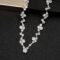 Aixiao Silver Necklace Earrings Bracelet Crystal Bridal Wedding Jewelry Sets for Brides Bridesmaid Prom Costume Accessories for Women
