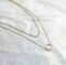 MEVECCO Layered Heart Necklace Pendant Handmade 18k Gold Plated Dainty Gold Choker Arrow Bar Layering Long Necklace for Women