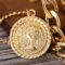 MJartoria Gold Layered Necklaces for Women Trendy Retro Coin Pendant Gold Necklace Dainty Chunky Link Chain Choker Necklaces for Girls Jewelry Birthday Gifts