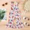 Zoiuytrg Toddler Baby Girl 4th of July Romper Outfit Cow American Flag Print Sleeveless Jumpsuit Bodysuit Summer Clothes