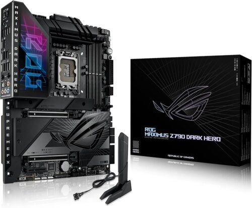 ASUS ROG Maximus Z790 Dark Hero (WiFi 7) LGA 1700(Intel 14th &13th&12th Gen) ATX Gaming Motherboard(PCIe 5.0×16, 5xM.2 Slots,DDR5,2X Thunderbolt 4 Ports, USB Type-C Front-Panel)