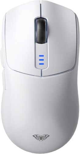 AULA SC580 Wireless Gaming Mouse, Tri-Mode 2.4G/BT5.0/USB-C Gaming Mouse, 12000 DPI Rechargeable Wireless Mouse with 6 Programmable Buttons, Ergonomic Computer Mouse for Laptop/PC/Mac/Tablet