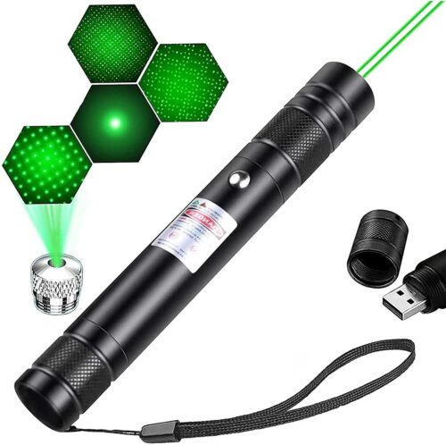 Advanced Long-Range Laser Pointer High Power – Rechargeable Green Beam Laser Pointer with Star Cap – Versatile Laser Pen for Astronomy, Construction, Presentations, and Outdoor Adventures