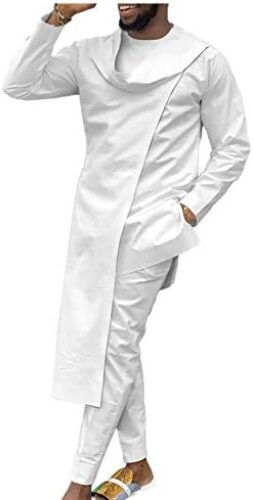 African Clothing for Men Dashiki Coats Casual Shirt and Pants 3 Piece Set Bazin Riche Outfits