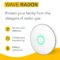 Airthings 2950 Wave Radon – Smart Radon Detector with Humidity & Temperature Sensor – Easy-to-Use – Accurate – No Lab Fees – Battery Operated – Free App