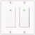 Alexa Light Switch, Double Smart WiFi Light Switches, Smart Switch 2 Gang Compatible with Alexa and Google Home, Neutral Wire Needed, with Remote Control, Timing Schedule, No hub Required (2Pack)
