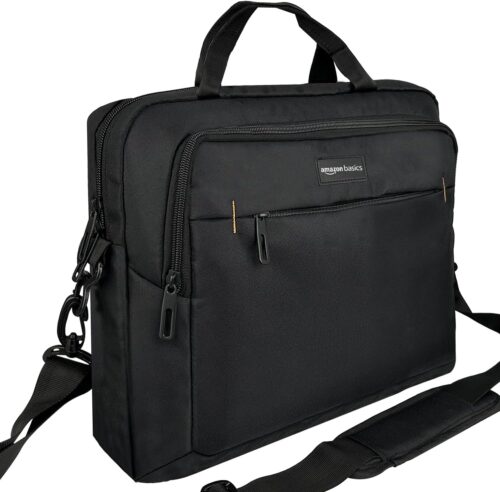 Amazon Basics Laptop Carrying Case Shoulder Strap, 15.6 inch, Black