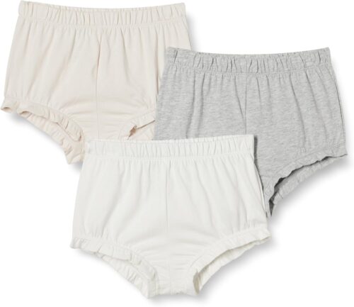 Amazon Essentials Toddlers and Baby Girls’ Cotton Bloomer Shorts, Pack of 3