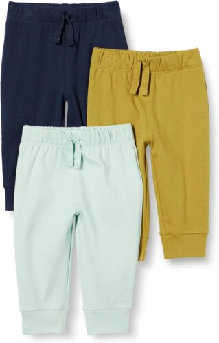 Amazon Essentials Unisex Toddlers and Babies’ Cotton Pull-On Pants, Multipacks