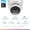 Amcrest 5MP Turret POE Camera, UltraHD Outdoor IP Camera POE with Mic/Audio, 5-Megapixel Security Surveillance Cameras, 98ft NightVision, 132° FOV, MicroSD (256GB), (IP5M-T1179EW-AI-V3)