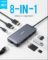 Anker USB C Docking Station, 8-in-1 USB-C Hub, Dual 4K HDMI USB C to USB Adapter, 1 Gbps Ethernet USB Hub, 100W Power Delivery, SD Card Reader for MacBook Pro, XPS and More