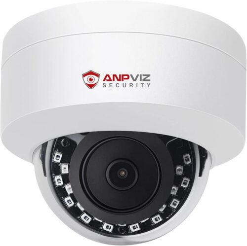 Anpviz 5MP PoE IP Dome Camera with Audio/Mic, IP Security Camera Outdoor Indoor, 98ft IR Night Vision, IP66 Waterproof, 2.8mm Lens, 24/7 Recording, Human Detection, Not PTZ, NDAA Compliant (U Series)