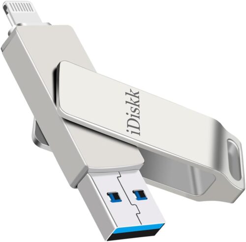 App-le Mfi Certified 128GB iDiskk Flash Drive for iPhone Photos and Videos Photo Stick iPad Flashdrive USB Storage iPad iPhone Photo Storage Stick Memoty Mac,iPad,PC Thumb Drive Auto Backup