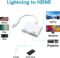 [Apple MFi Certified] Lightning to HDMI Adapter, No Power Needed 1080P Video & Audio Sync Screen Converter with Lightning Charging Port, iPhone to HDMI Adapter Compatible with iOS