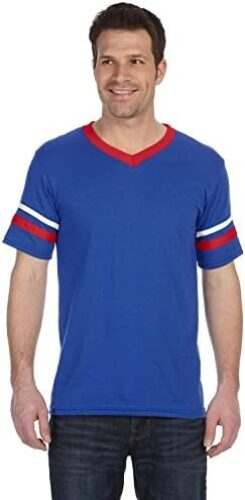 Augusta Sportswear XL Sleeve Stripe Jersey, Royal/Red/White, X-Large
