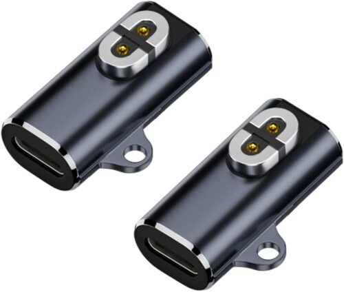 AuviPal USB C Magnetic Charger Adapter for AfterShokz Aeropex, Shokz OpenComm, OpenRun, OpenRun Pro, OpenRun Mini and OpenRun Pro Mini – 2 Pack