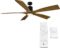 Aviator Indoor and Outdoor 5-Blade Smart Ceiling Fan 70in Matte Black Distressed Koa with Wall Control (Light Kit Sold Separately)