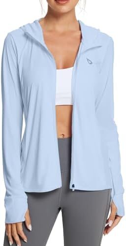 BALEAF Women’s UPF 50+ Sun Protection Shirts SPF Jacket UV Cooling Hoodie Long Sleeve Summer Clothing for Outdoor Hiking