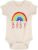 BDONDON Pregancy Annoucment Rainbow Baby Outfits Shirts Organic Rainbow Onesie Bodysuit for Infant Newborn Boys & Girls