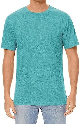 BIYLACLESEN Men’s Active Shirts Short Sleeve Exercise Quick Dry Performance Gym Shirts Breathable T-Shirts Crew Neck