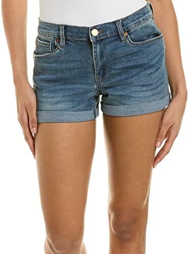 [BLANKNYC] Women’s Denim Distressed Cuffed Short, Blue, 24