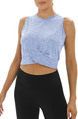 Bestisun Women Cropped Workout Tops Athletic Yoga Exercise Dance Shirts Sports Workout Crop Tops