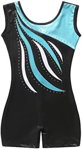Biketards Gymnastics Leotards for Girls Ballet Dancewear 5-12Y Starry Shiny Shortall