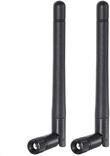 Bingfu Dual Band WiFi 2.4GHz 5GHz 5.8GHz 3dBi MIMO RP-SMA Male Bluetooth Antenna (2-Pack) for PC Computer WiFi Router Wireless Network Card USB Adapter Security IP Camera Video Surveillance Monitor