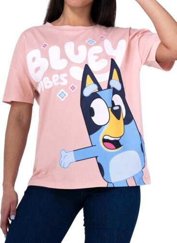 Bluey Shirt | Short Sleeve Womens Tshirt | Cotton Summer Clothes | Ladies Tee Shirts
