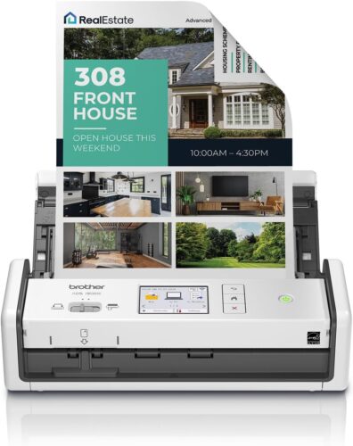 Brother ADS-1800W Wireless Compact Desktop Scanner | Scan Speeds of Up to 30ppm | 2.8″ Color Touchscreen