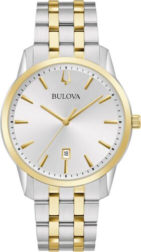 Bulova Men’s Classic Sutton 3-Hand Calendar Date Quartz Watch, 40mm