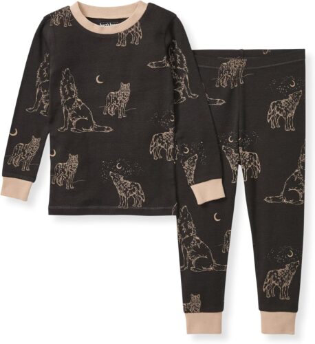 Burt’s Bees Baby Baby Boys Pajamas, 2-Piece Long Sleeve Tee and Long Pant Cotton PJ Set, Sizes for 12 Months to 12 Years