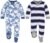 Burt’s Bees Baby Boys’ Organic Cotton Loose Fit Sleep and Play One-Piece Zip Front Footed Pajamas